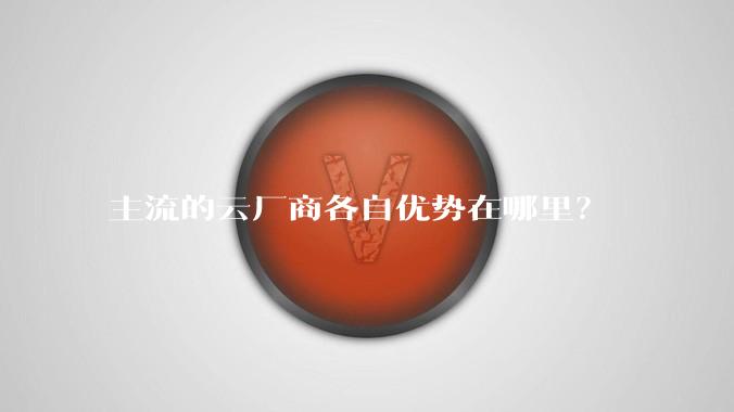 主流的云厂商各自优势在哪里？